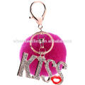 bag accessories pom pom fur balls/fur pom pom keychain/rabbit fur pom poms